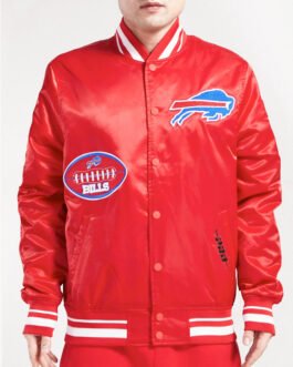 Buffalo Bills Old English Classic Rib Satin Jacket