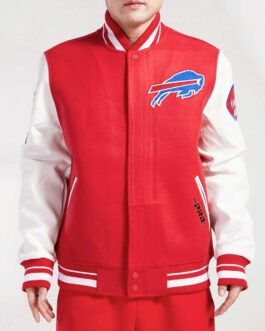Buffalo Bills Old English Classic Rib Varsity Jacket