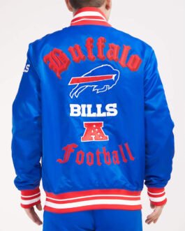 Buffalo Bills Old English Rib Royal Satin Jacket