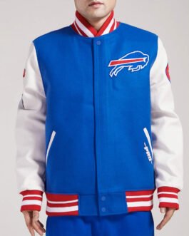 Buffalo Bills Old English Classic Rib Varsity Jacket