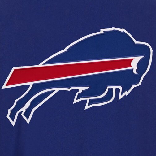 Buffalo Bills Royal and Gray Varsity Wool Jacket - Image 3