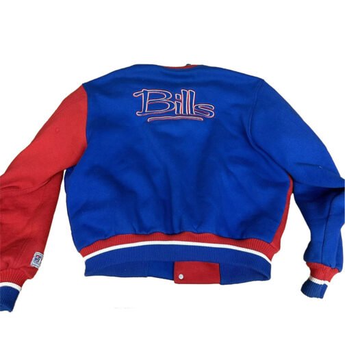 Buffalo Bills Royal and Red Varsity Wool Jacket - Image 2