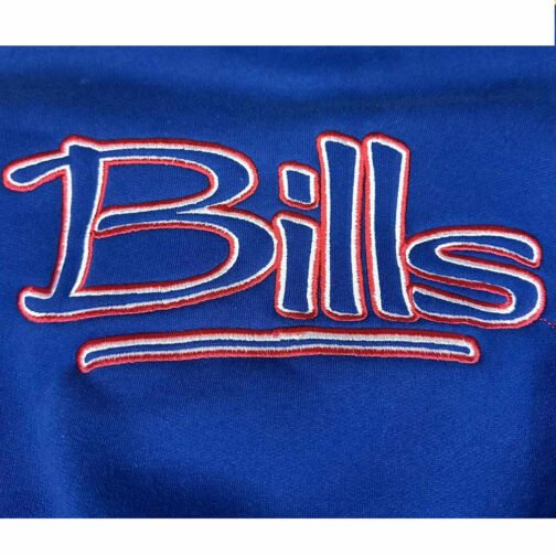 Buffalo Bills Royal and Red Varsity Wool Jacket - Image 3