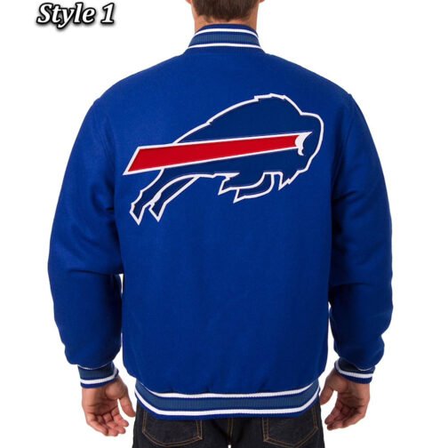 Buffalo Bills Royal Varsity Wool Jacket - Image 3