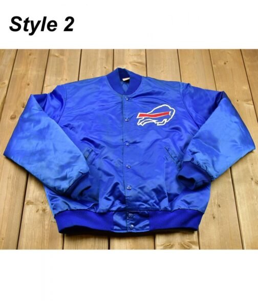 Mafia Buffalo Bills Blue Satin Jacket - Image 2