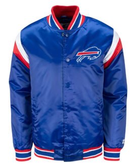 Shutout Throwback Buffalo Bills Blue Satin Jacket