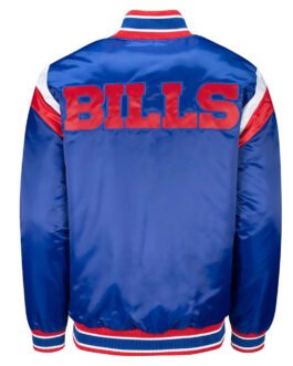 Shutout Throwback Buffalo Bills Blue Satin Jacket