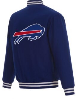 Buffalo Bills Bomber Royal Blue Wool Jacket