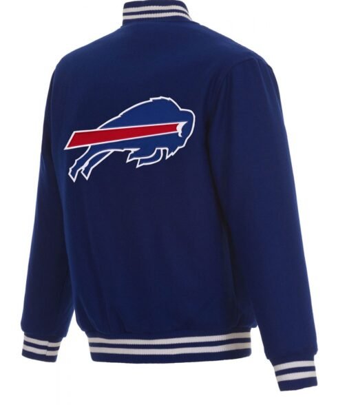 Buffalo Bills Bomber Royal Blue Wool Jacket - Image 2