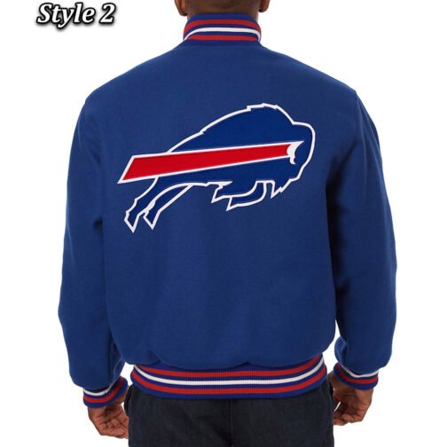 Buffalo Bills Royal Varsity Wool Jacket - Image 4