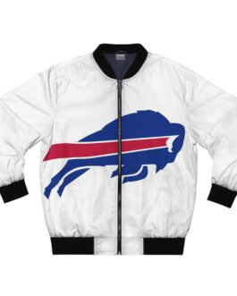 Buffalo Bills Bomber White Jacket
