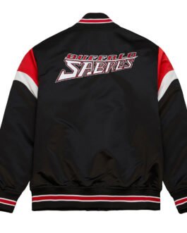 Buffalo Sabres Black Heavyweight Satin Jacket