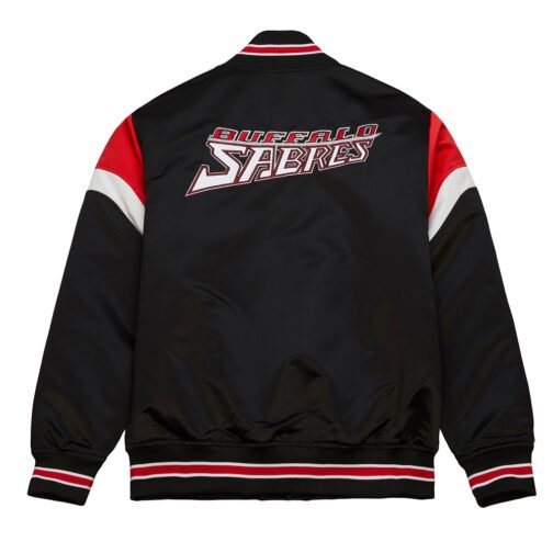 Buffalo Sabres Black Heavyweight Satin Jacket - Image 2