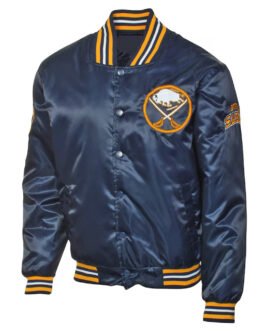 Buffalo Sabres Navy Blue/Gold Satin Jacket