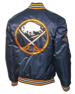 Buffalo Sabres Navy Blue/Gold Satin Jacket
