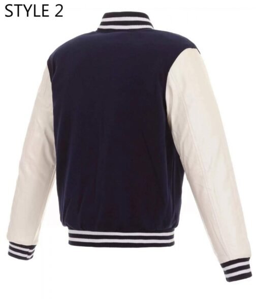 Varsity Buffalo Sabres Blue and White Two Tone Jacket - Image 4
