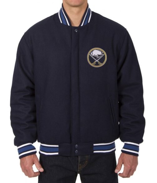 Varsity Buffalo Sabres Navy Blue Wool Jacket