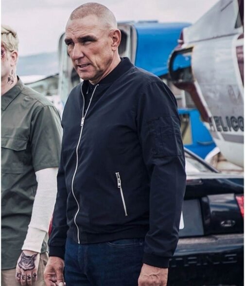 Vinnie Jones Bullet Proof Bomber Black Jacket - Image 2
