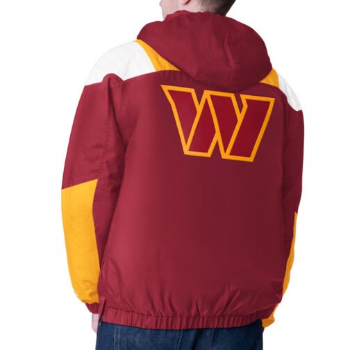 Washington Commanders Burgundy and Gold Pullover Hoodie Jacket - Image 2