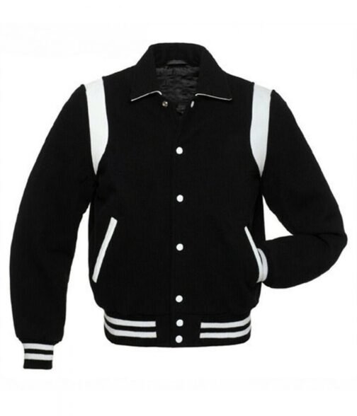 Byron Collar Letterman Varsity Baseball Jacket - Image 5