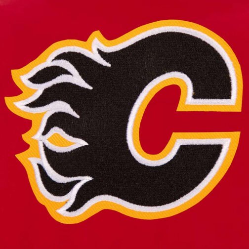 Calgary Flames Youth Black and Red Jacket - Image 3
