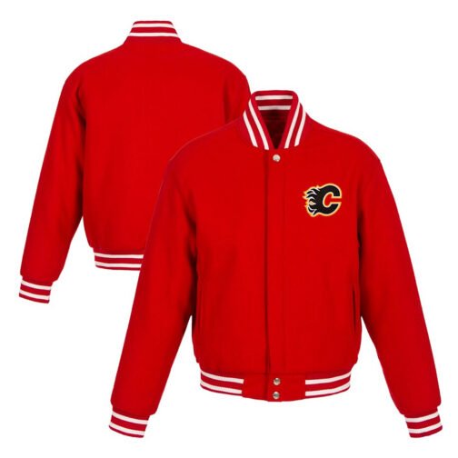Calgary Flames Red Domestic Varsity Jacket - Image 3