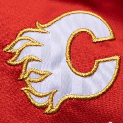 Calgary Flames Red Lightweight Satin Jacket - Image 3