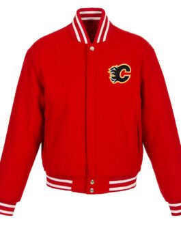 Calgary Flames Red Domestic Varsity Jacket