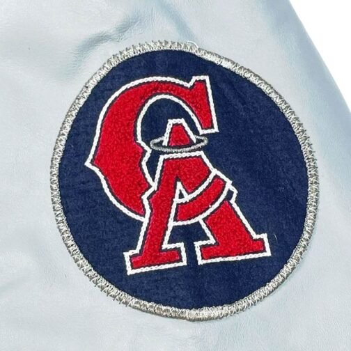 California Angels Blue and Gray Varsity Jacket - Image 3