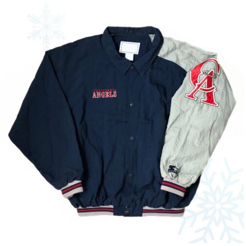 California Angels Silver Gray and Blue Bomber Jacket