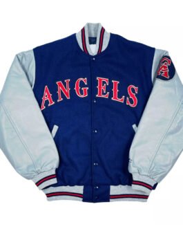 California Angels Blue and Gray Varsity Jacket
