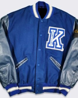 Blue California Golden Bears Varsity Wool/Leather Jacket