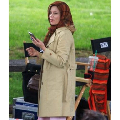 Elizabeth Banks Call Jane Beige Cotton Trench Coat - Image 8