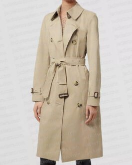 Elizabeth Banks Call Jane Beige Cotton Trench Coat
