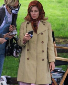 Elizabeth Banks Call Jane Beige Cotton Trench Coat