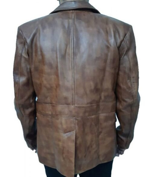Russell Adler Call of Duty Black Ops Brown Leather Blazer - Image 3