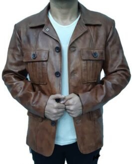 Russell Adler Call of Duty Black Ops Brown Leather Blazer