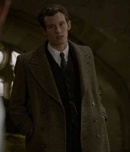 Callum Turner Fantastic Beasts The Secrets of Dumbledore Double Breasted Wool Coat - Image 4