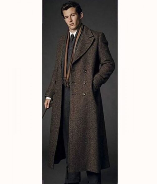 Callum Turner Fantastic Beasts The Secrets of Dumbledore Double Breasted Wool Coat - Image 3