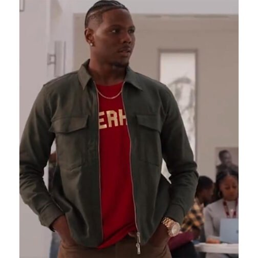 All American Homecoming Mitchell Edwards Green Jacket - Image 2