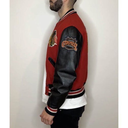 Chicago Blackhawks Campbell Varsity Jacket - Image 5