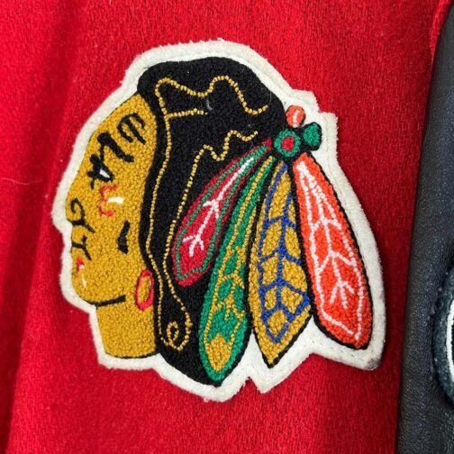Chicago Blackhawks Campbell Varsity Jacket - Image 6