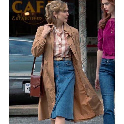 Love & Death Elizabeth Olsen Coat