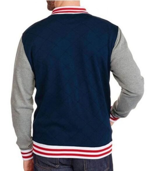 Captain America Blue and Grey Bomber Jacket - Image 2