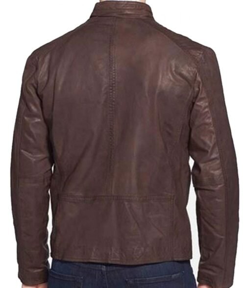 Chris Evans Captain America Civil War Brown Leather Jacket - Image 3