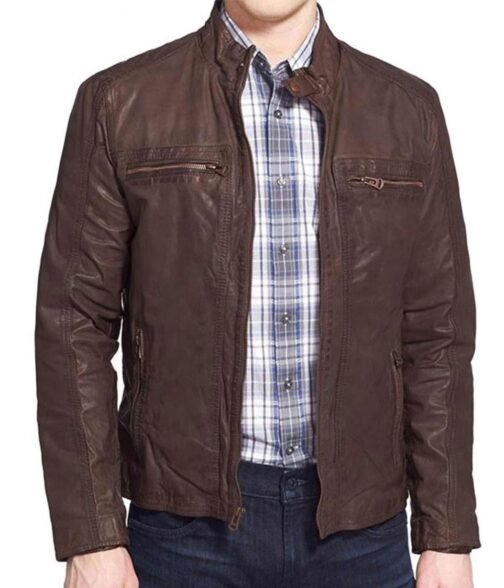 Chris Evans Captain America Civil War Brown Leather Jacket