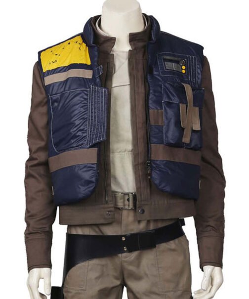 Captain Cassian Andor Star Wars Rogue One Blue Vest - Image 2