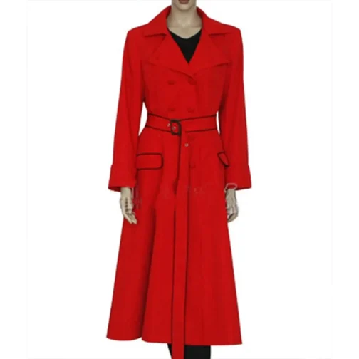 Where on Earth Is Carmen Sandiego Wool Red Coat