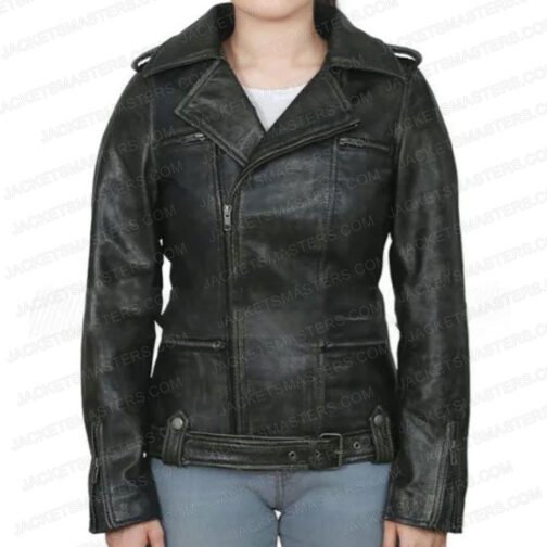 Captain Marvel Brie Larson Black Leather Jacket