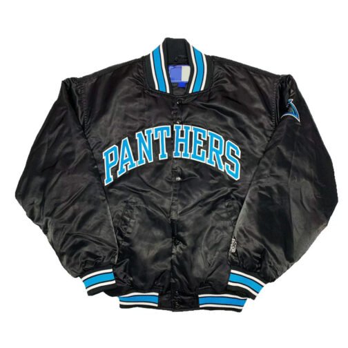 Rare Black Carolina Panthers Satin Jacket